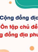 Chủ đề 3 - Ôn tập chủ đề Cộng đồng địa phương